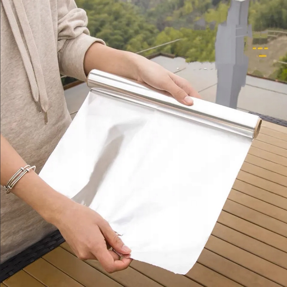 FOLIA ALUMINIOWA 1,4kg SPOŻYWCZA GASTRONOMICZNA CATERING SZEROKA GRUBA 44cm Długość 90 m