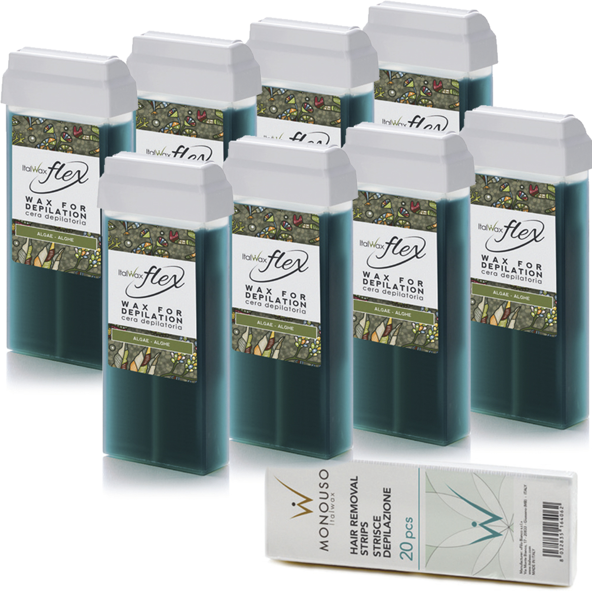 

Depilacja 8x Wosk w rolce Italwax Flex Algi Paski