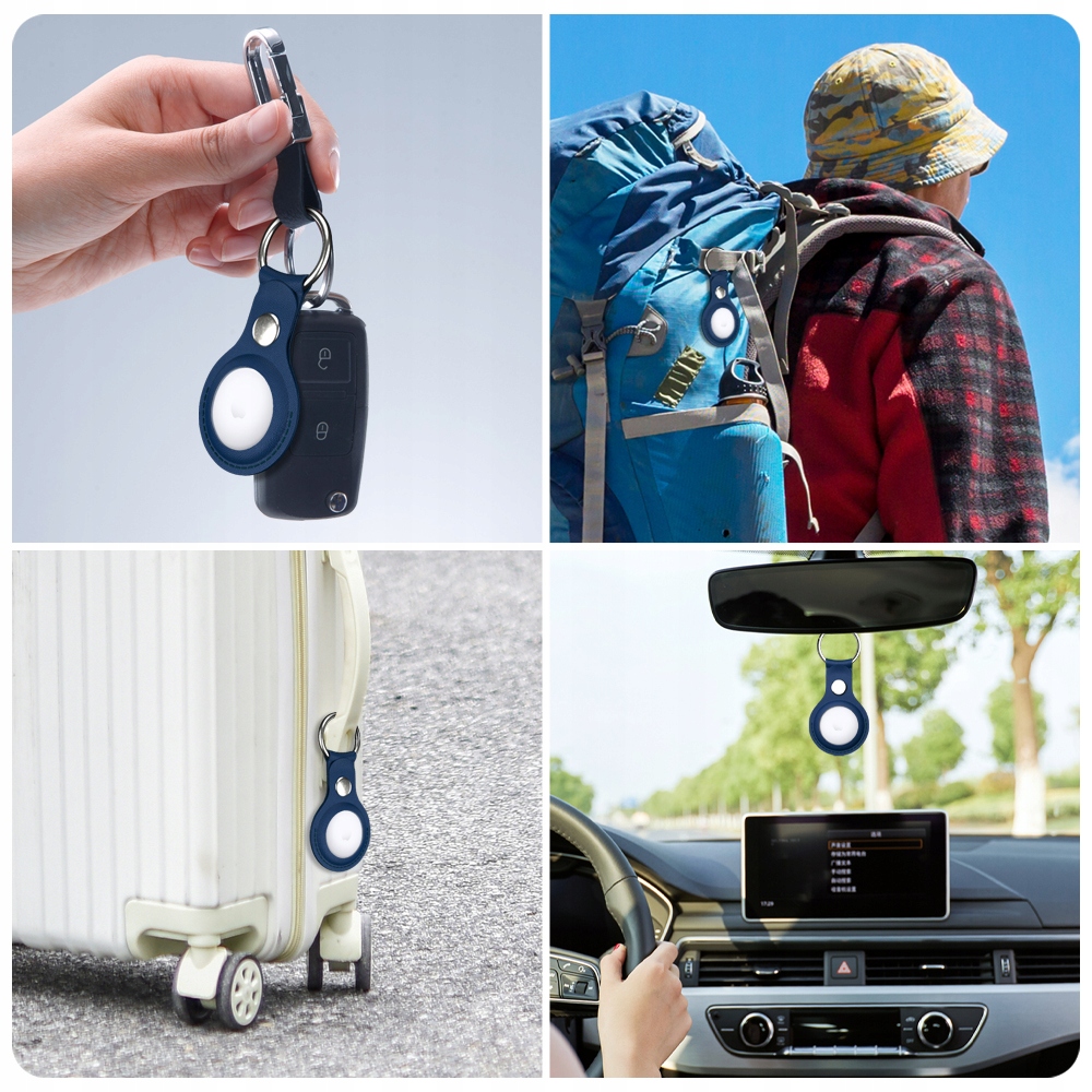 Etui Skórzane Pokrowiec do Apple Air Tag Brelok Marka WulkanCenPL