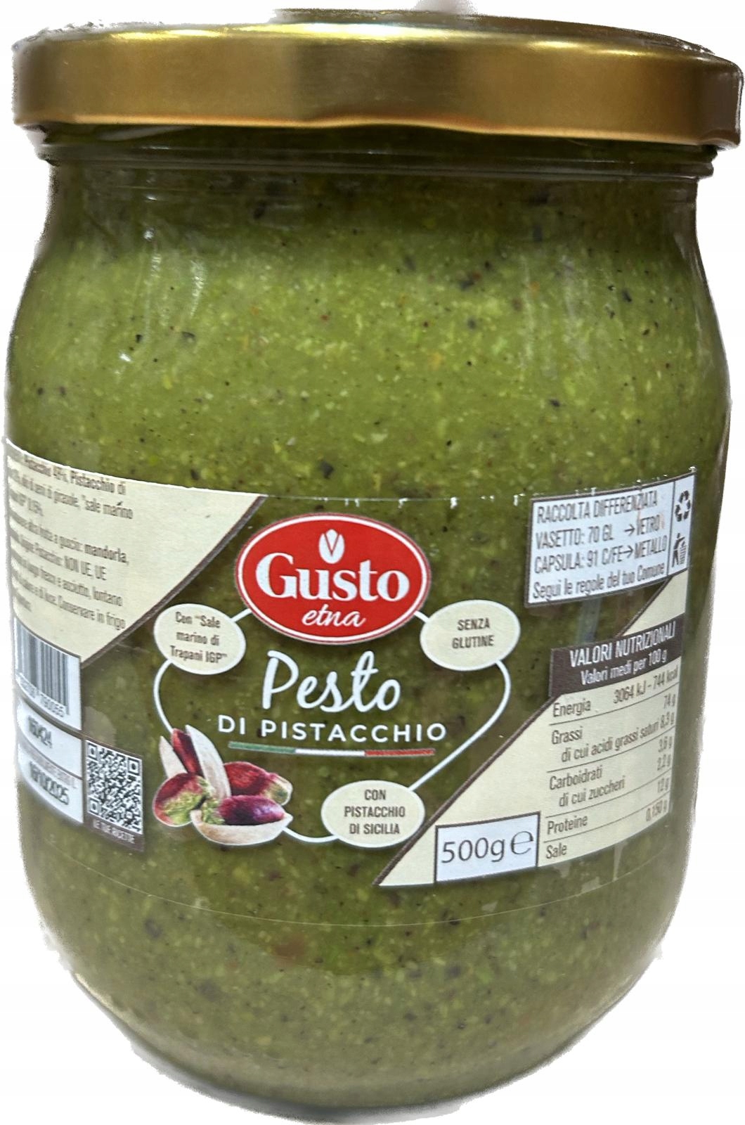 Levně Pistáciové pesto Di Pistacchio 500 g Gusto Etna suché z pistácií
