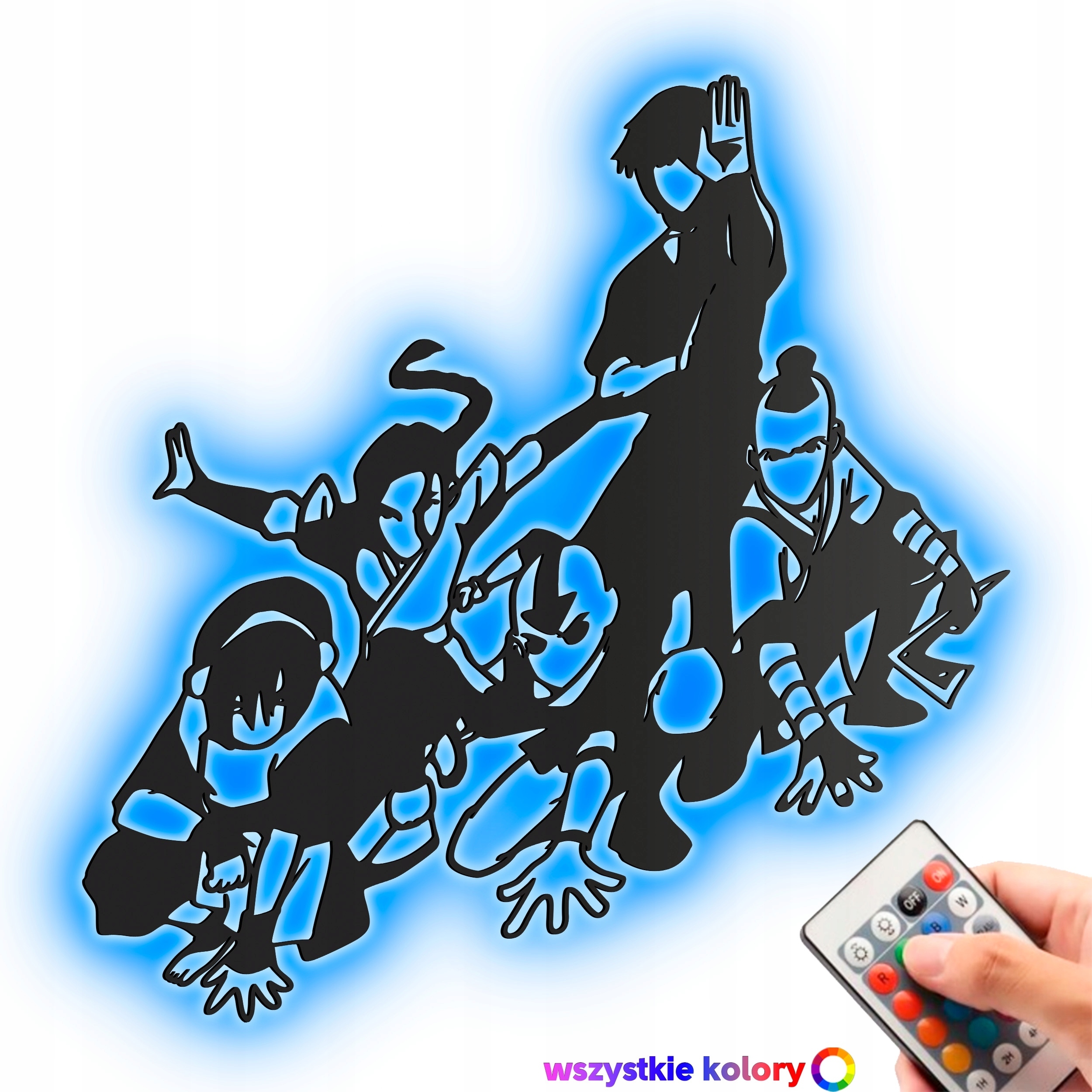 Dřevěný 3D obraz Anime Avatar Nástěnná Dekorace Dárek Noční Lampa XL