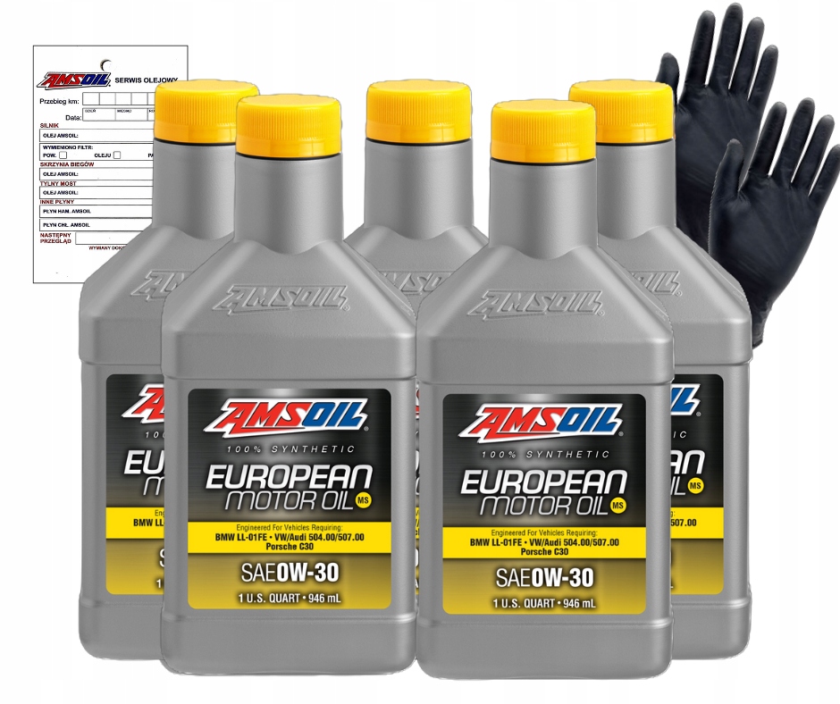 Motorový olej Amsoil 0W30 European Motor Oil 0.946L, sada 5 ks