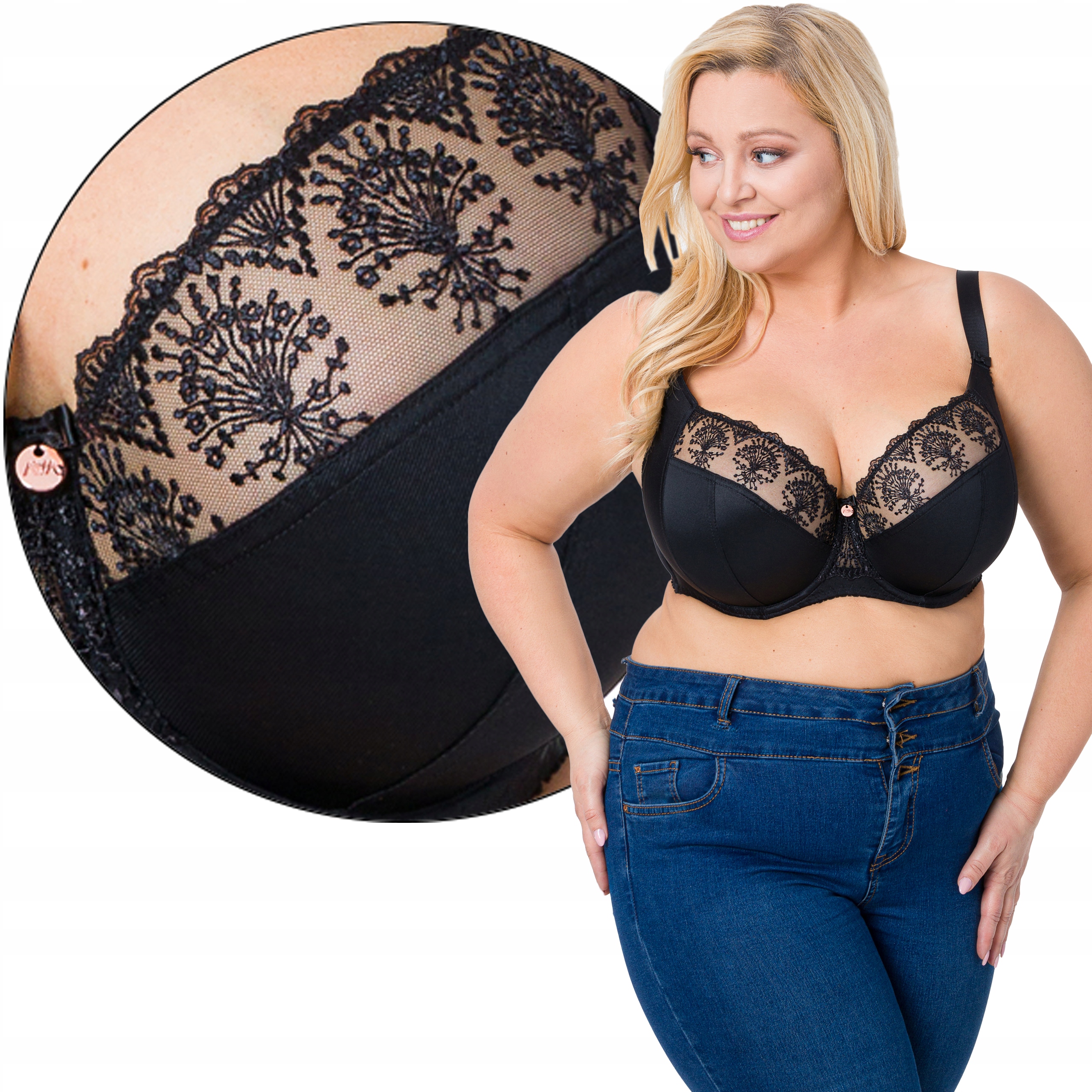 

Piękny biustonosz miękki Ava Maxi 1922 czarny 75L