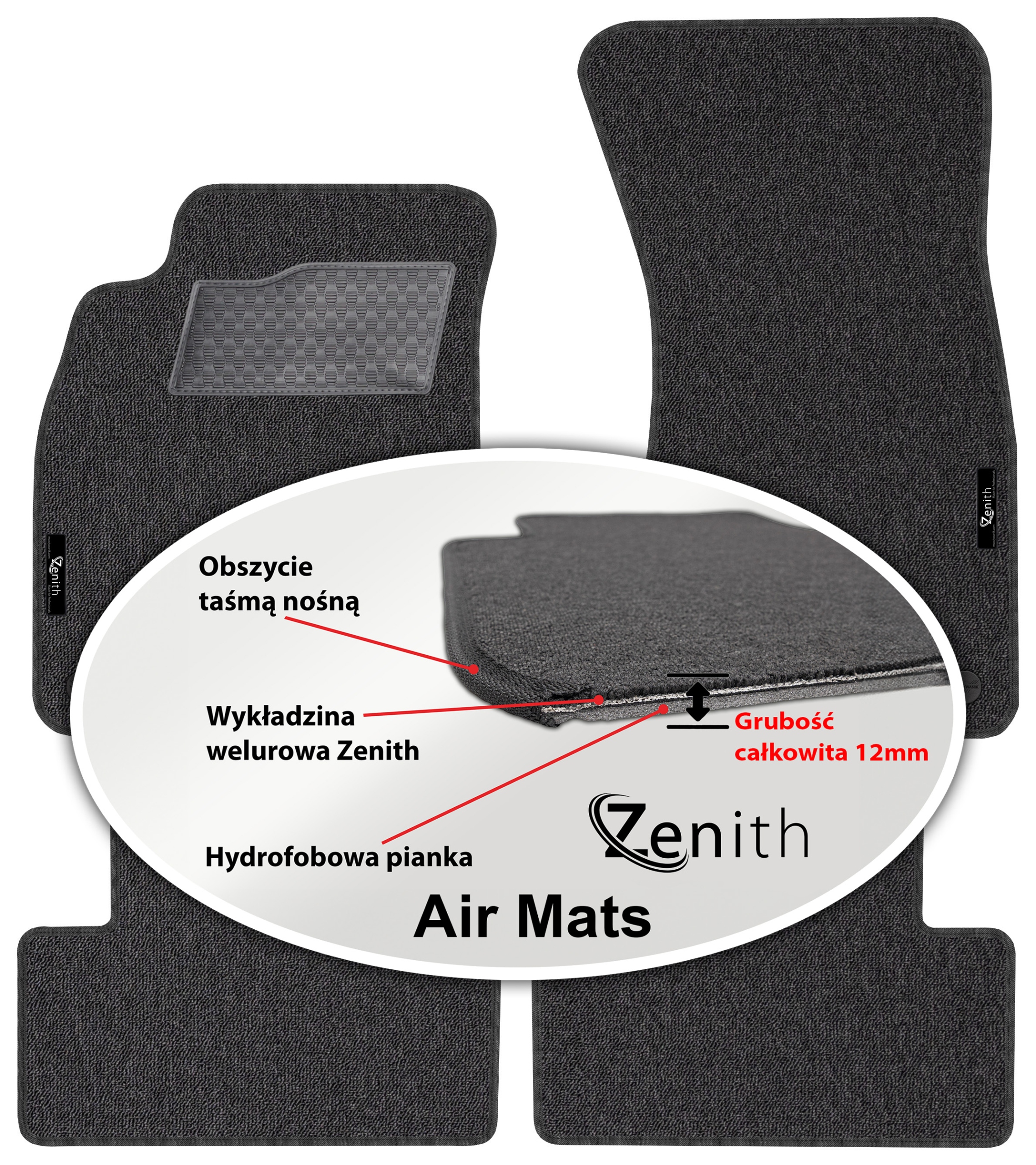 Audi A5 I Sb 2010-2016 Velúrové koberčeky do auta Zenith Air Mats