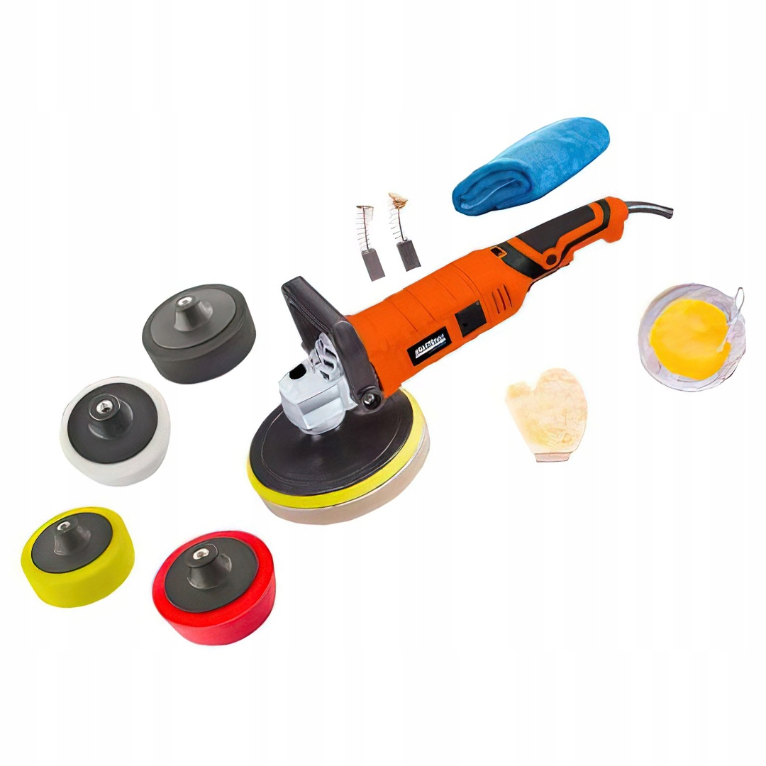 Elektrická leštička do auta 2650 W 180 mm XXL leštiaci set Kraft&Dele