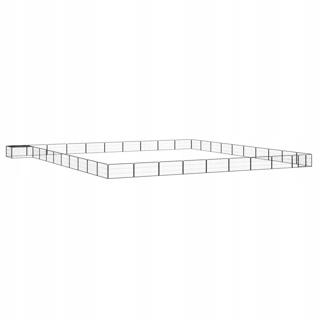 Levně Kotec pro psa 100x100x50 cm, černá, ocel, zámek, stabilní