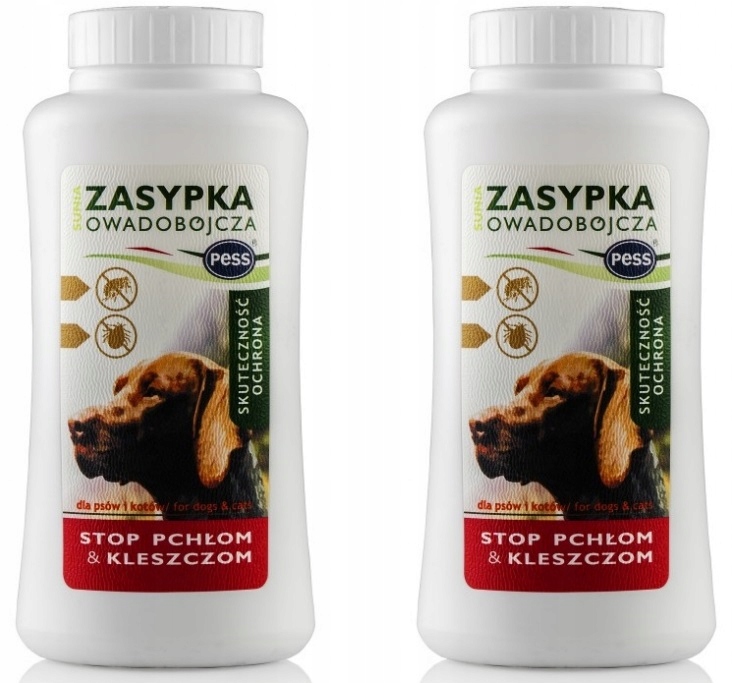 

Pess zasypka pchły kleszcze psy koty 200 g Sunia