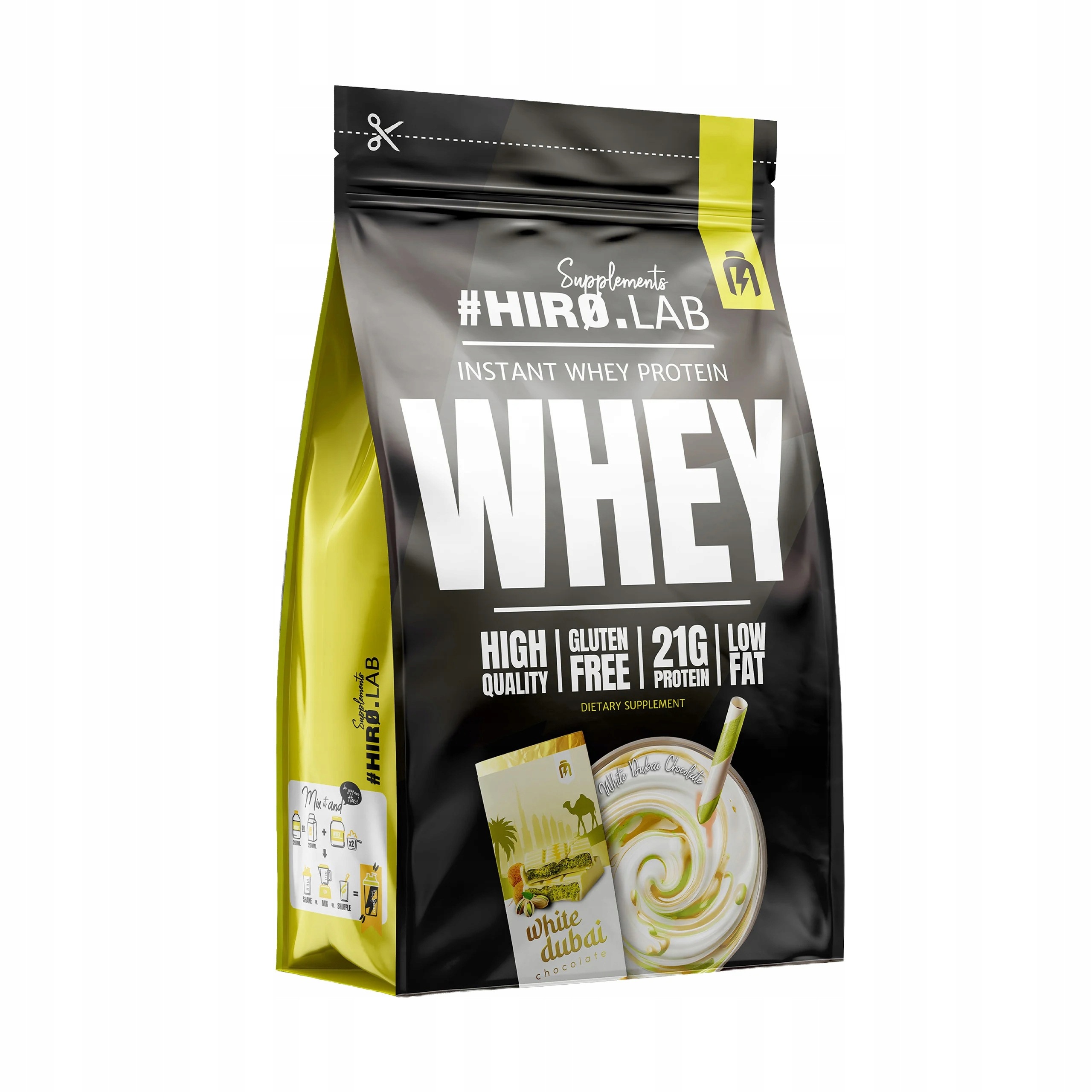 Hiro.Lab Instant Whey Protein 750 g Protein Wpc Čokoláda Dubajská