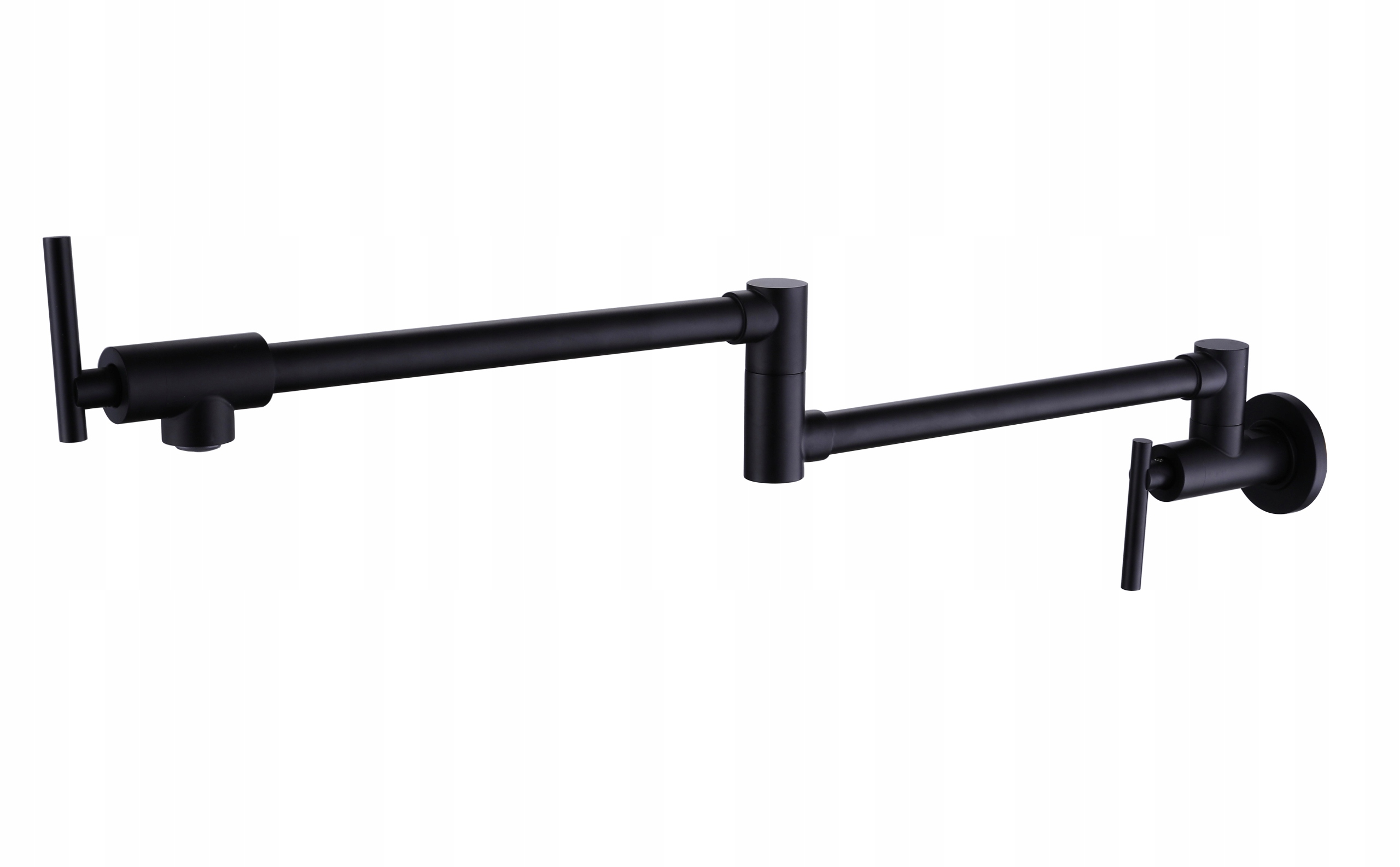 Skladacia nástenná kuchynská batéria čierna nad doskou