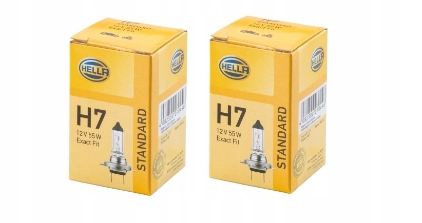 2x żarówka Hella H7 55W 12V Standard 2 sztuki