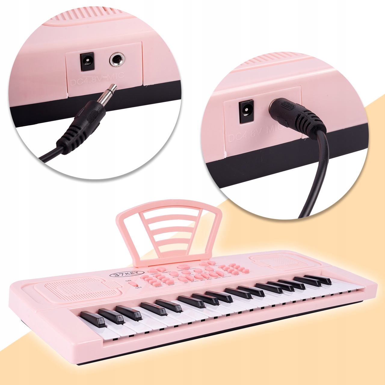 ORGANY PIANINO ELEKTRONICZNE 37 KLAWISZY KEYBOARD Baterie 4xAA