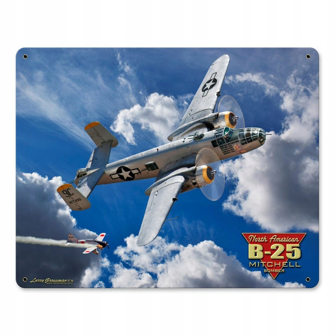 Вывеска 30x38, B-25 Mitchell Bomber, США хит подарок