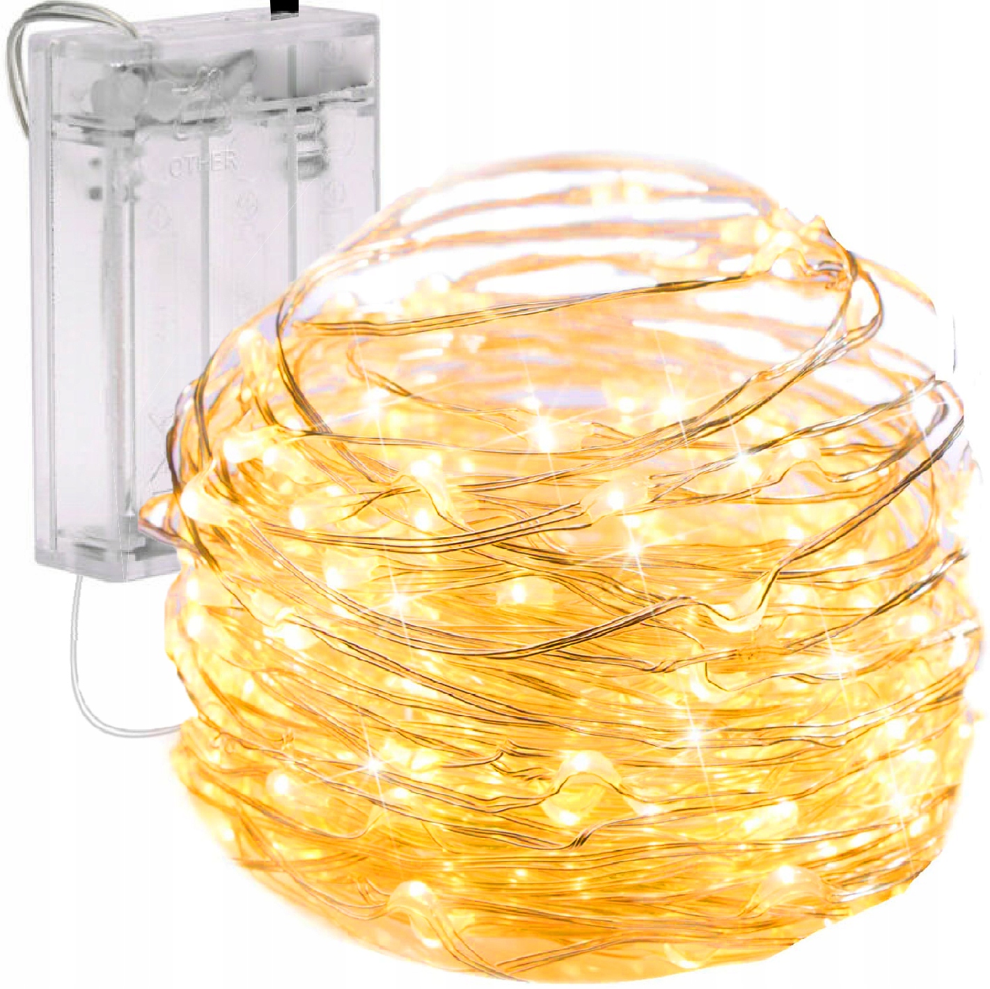 

Lampki Druciki 50 Led Na Baterie Białe Światło