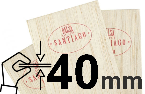 Nejtlustší Balsová Prkénka 40 mm 4 cm Prkénko Dřevo 1m 100cm Středně Tvrdé