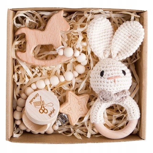 Gryzak zawieszka do smoczka Baby Shower narodziny Chrzest Roczek