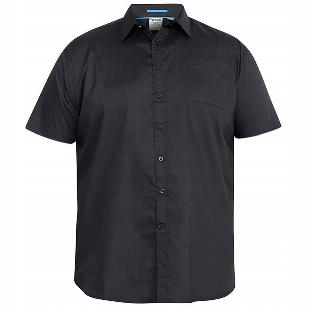 D555 košile pánská Aeron nadměrná velikost krátký rukáv 4XL černá