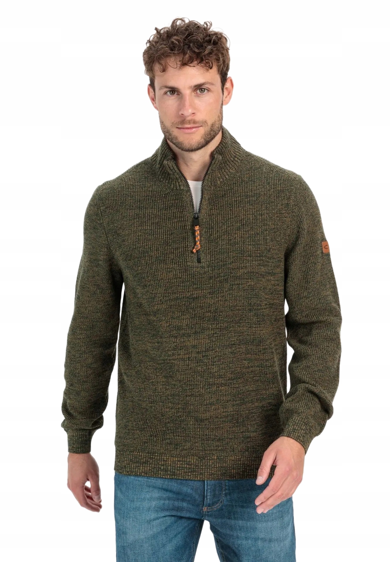 Camel Active Pánský Svetr S Pologolfem A Melírovaným Vzorem, Velikost 6BA