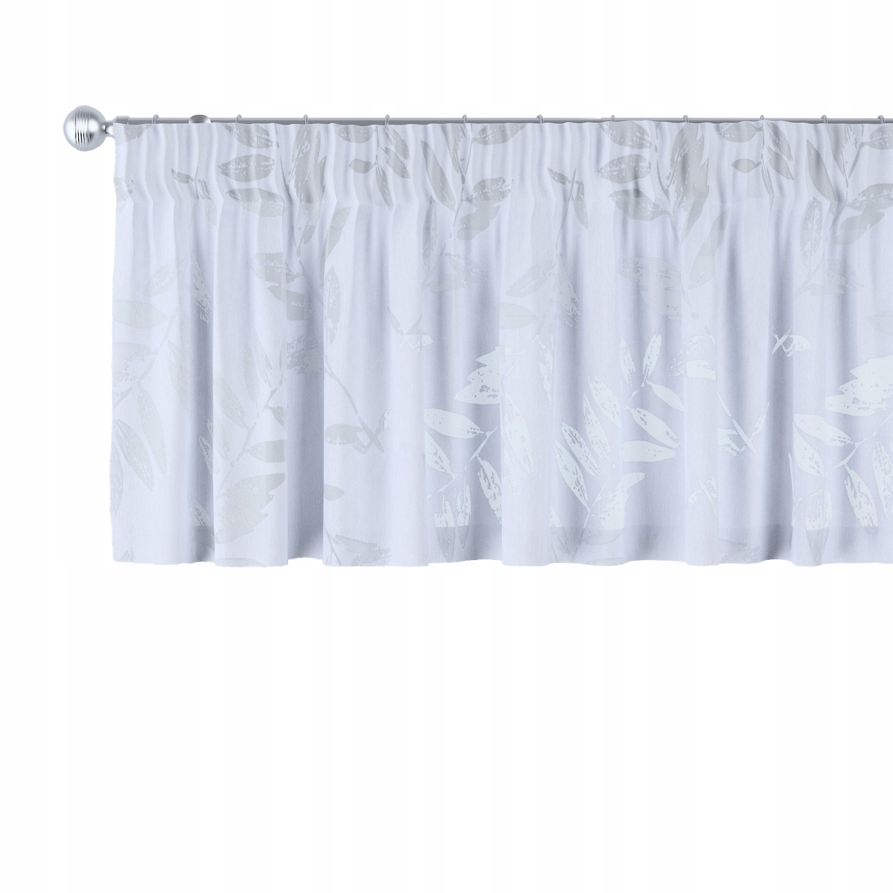 Lambrequin na vlnitej páske 390 x 40 cm biely