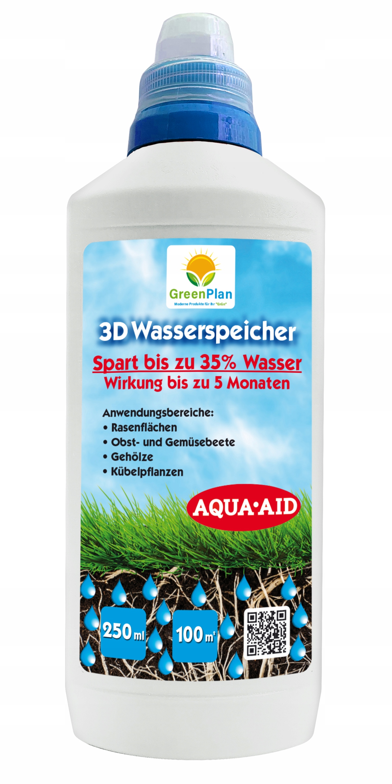 Płyn Save Water 3d przeciwko przesuszeniu roślin i trawnika Greenplan 250ml