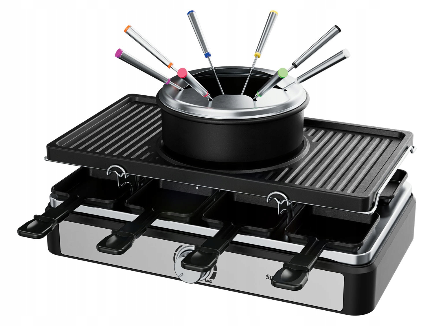Raclette elektrický gril SilverCrest Srgf černý 1400 W