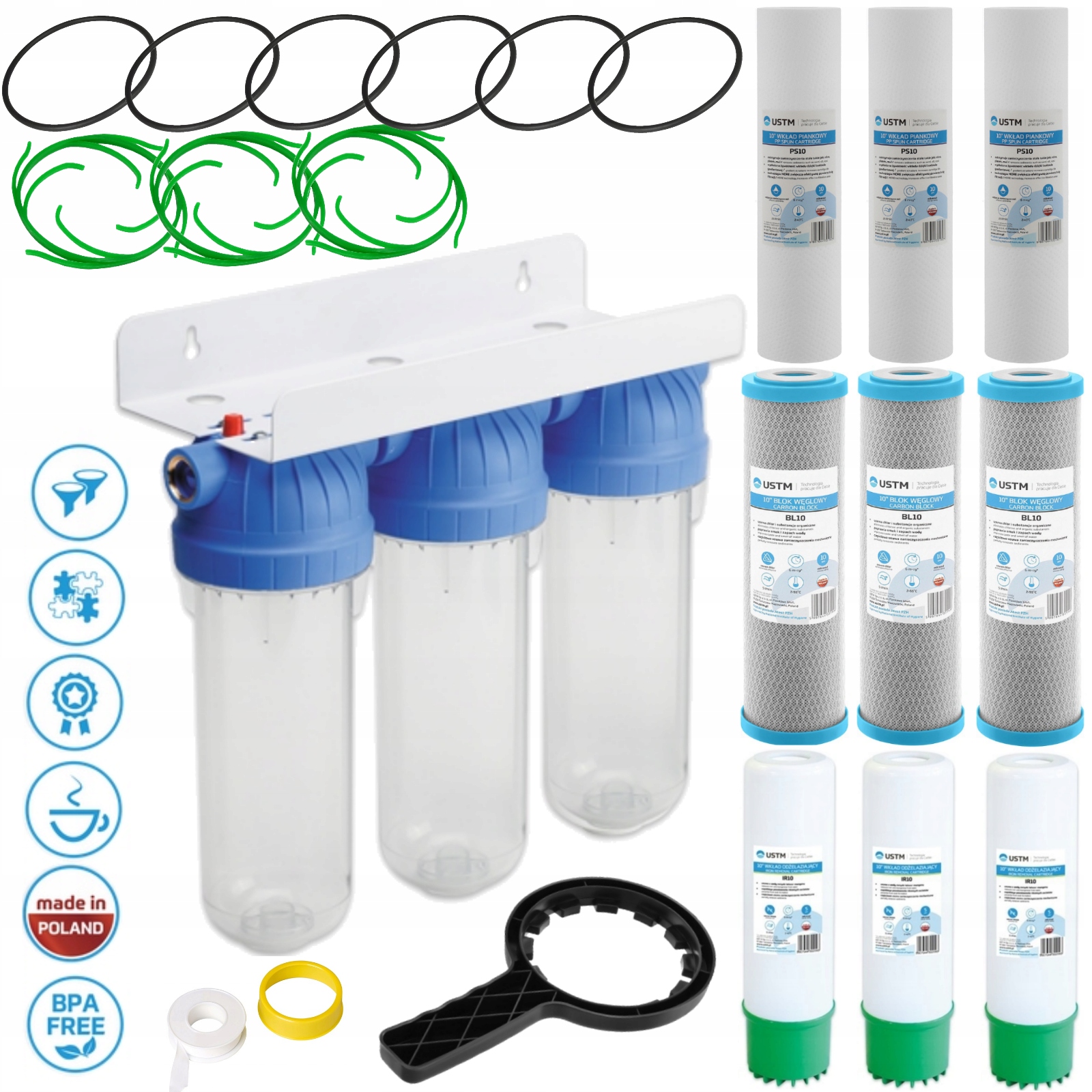 

Filtr do wody cały dom 3 stopniowy odżelaziacz 1/2