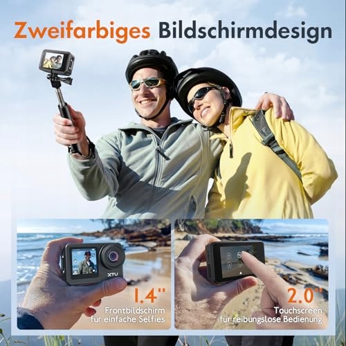 XTU Kamera Sportowa 4K 30FPS 20MP LCD Dotykowy 40M Podwodna z Akcesoriami — miniatura 7