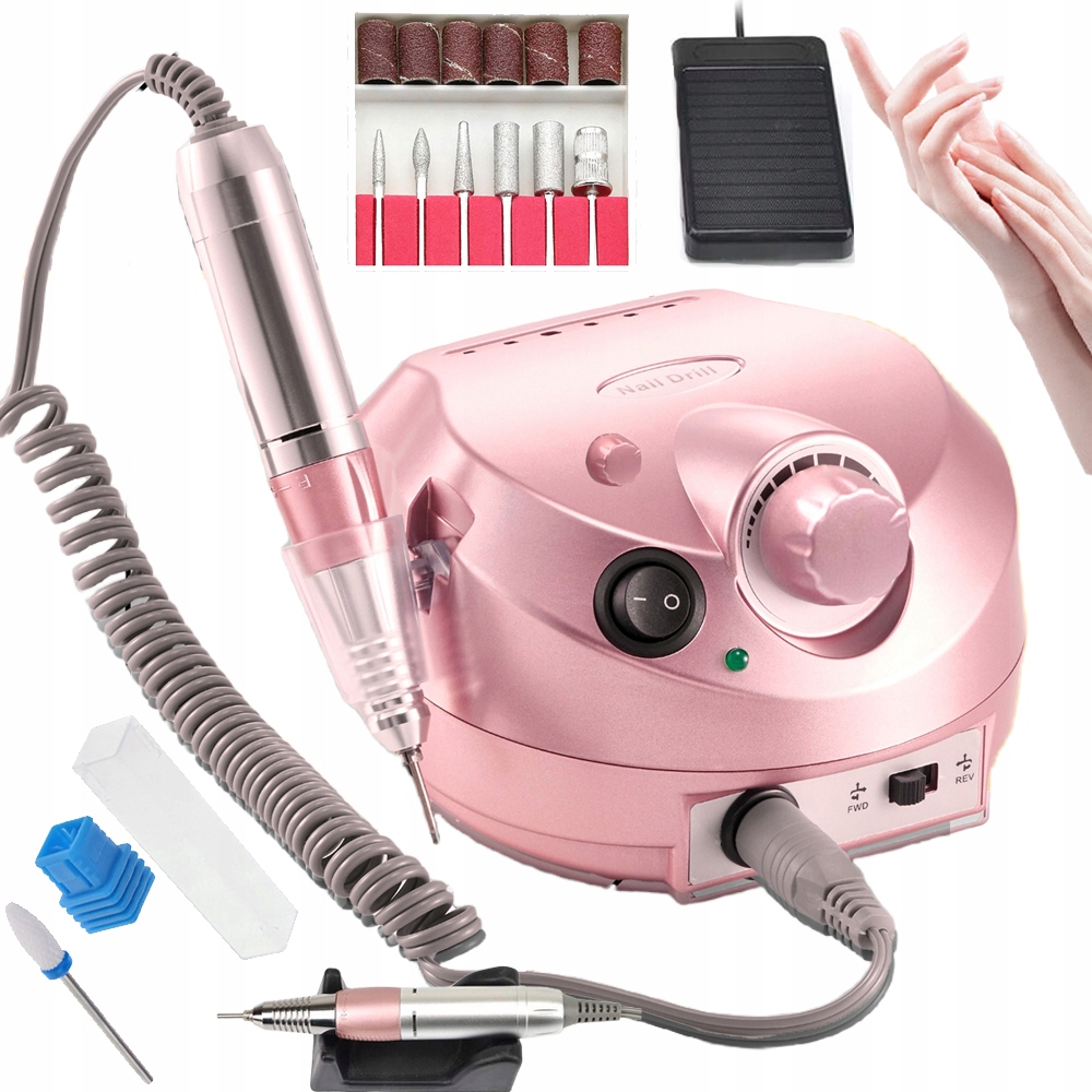 Bruska Výkonná 65W Profesionální Růžový Nožní Pedál