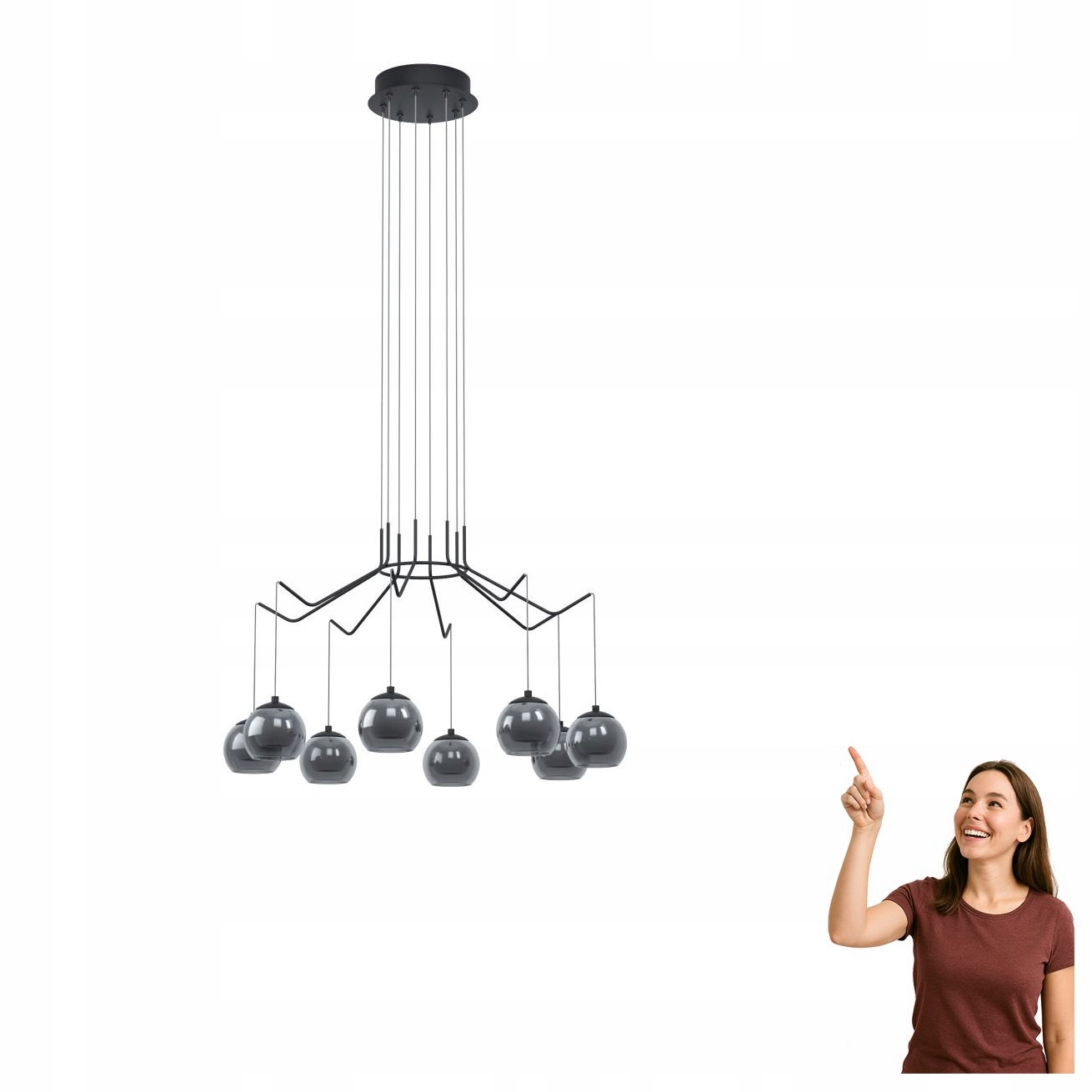 Závěsná Led lampa 8x3,3W Rovigana 39511 Eglo