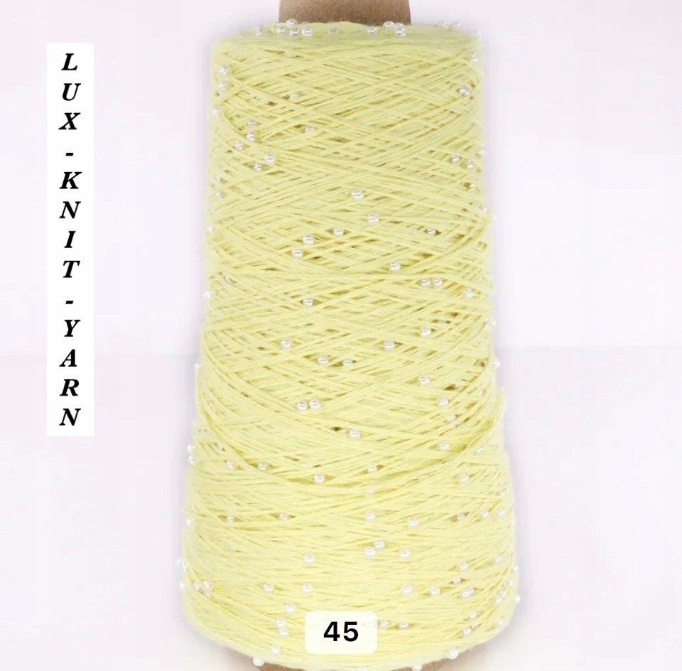 Příze. Bavlna mercerovaná s korálky.