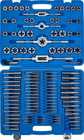 Zestaw gwintowników i narzynek 110 elementów calowe BGS Technic 900