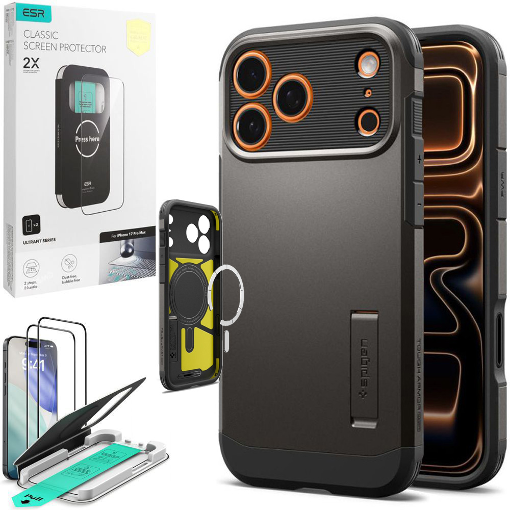 Pouzdro Spigen Tough Armor MagSafe 2x Esr Sklo pro Apple iPhone 17 Pro Max