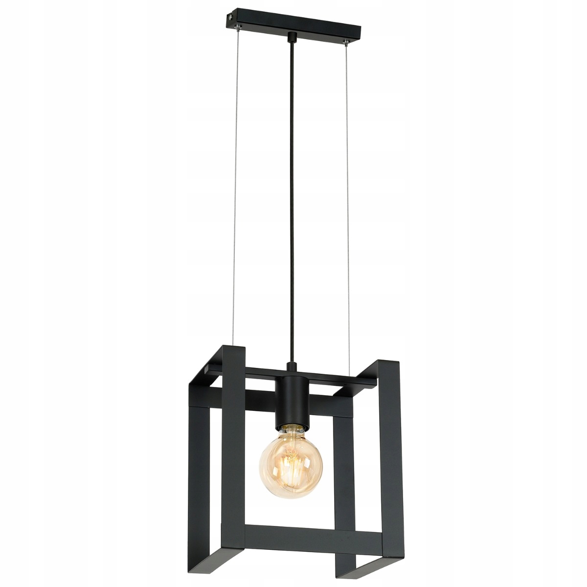 Luminex Závěsná lampa Kartel Loft E27 15W černá kovová, nastavitelná