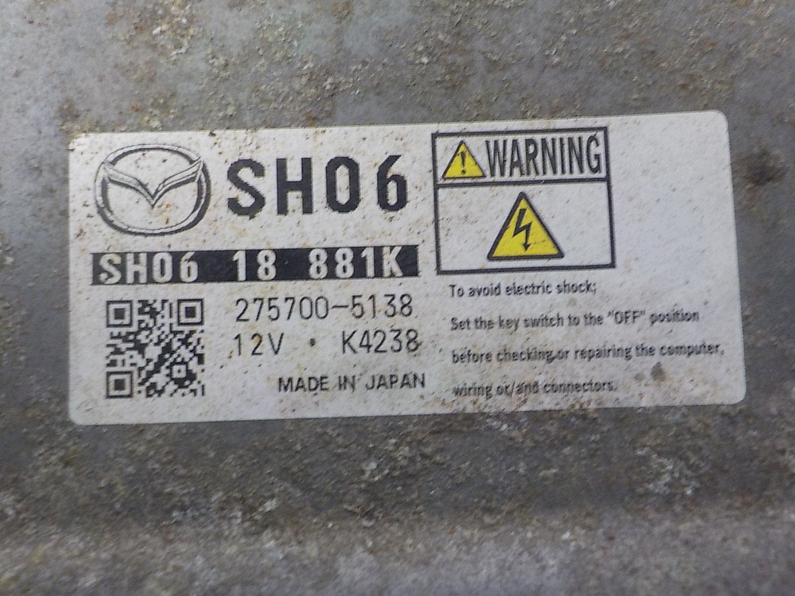 MAZDA 6 III GJ computer control unit SH0618881K 275700-5138