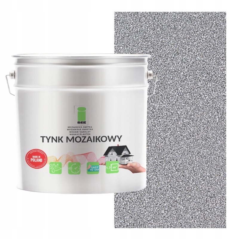 Mozaiková Omítka Stříbrná Marmolit Klasa 1 Mozaika Premium 7 kg Pryskyřičná