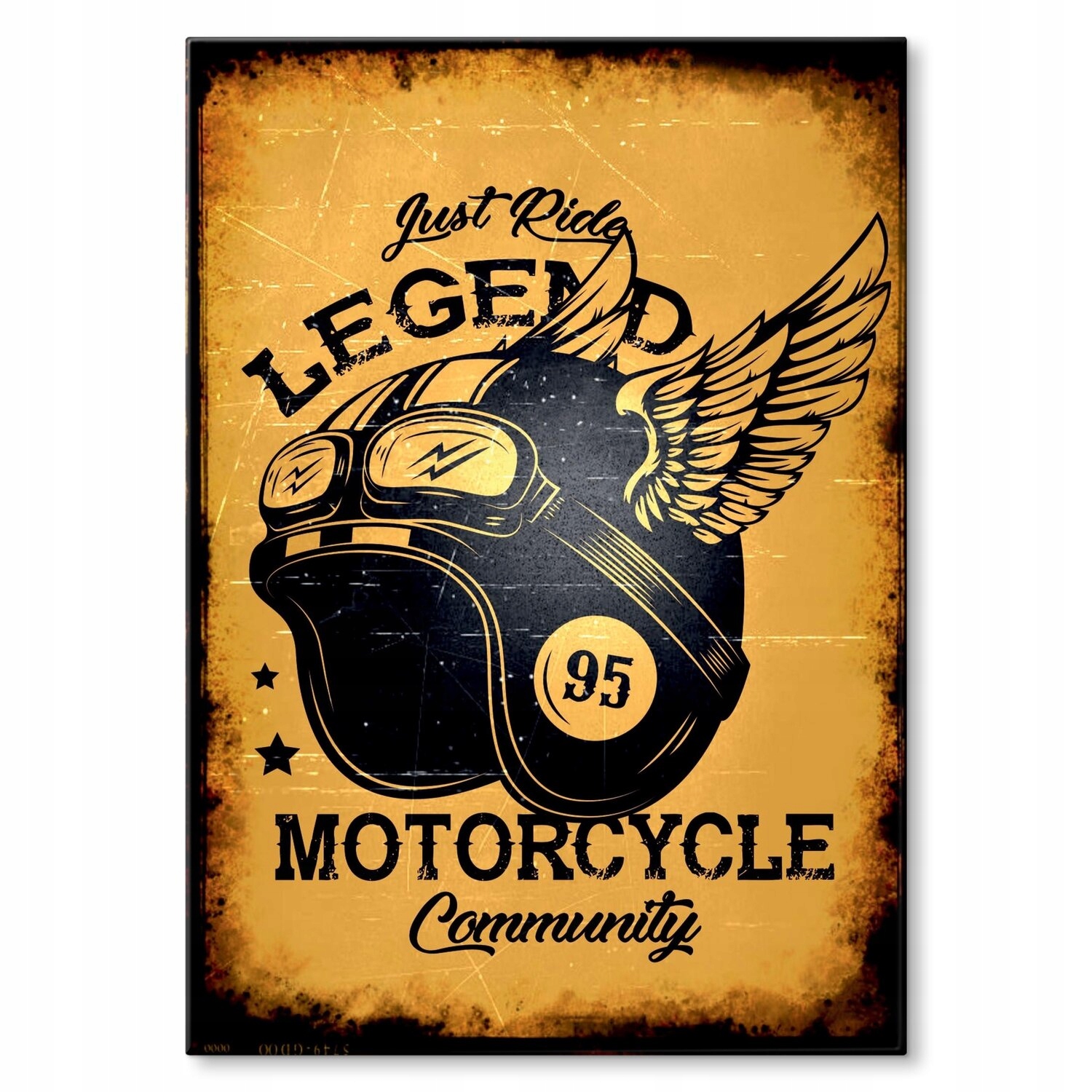 Kovový plakát Motorcycle Community Dárek 42 x 59 cm