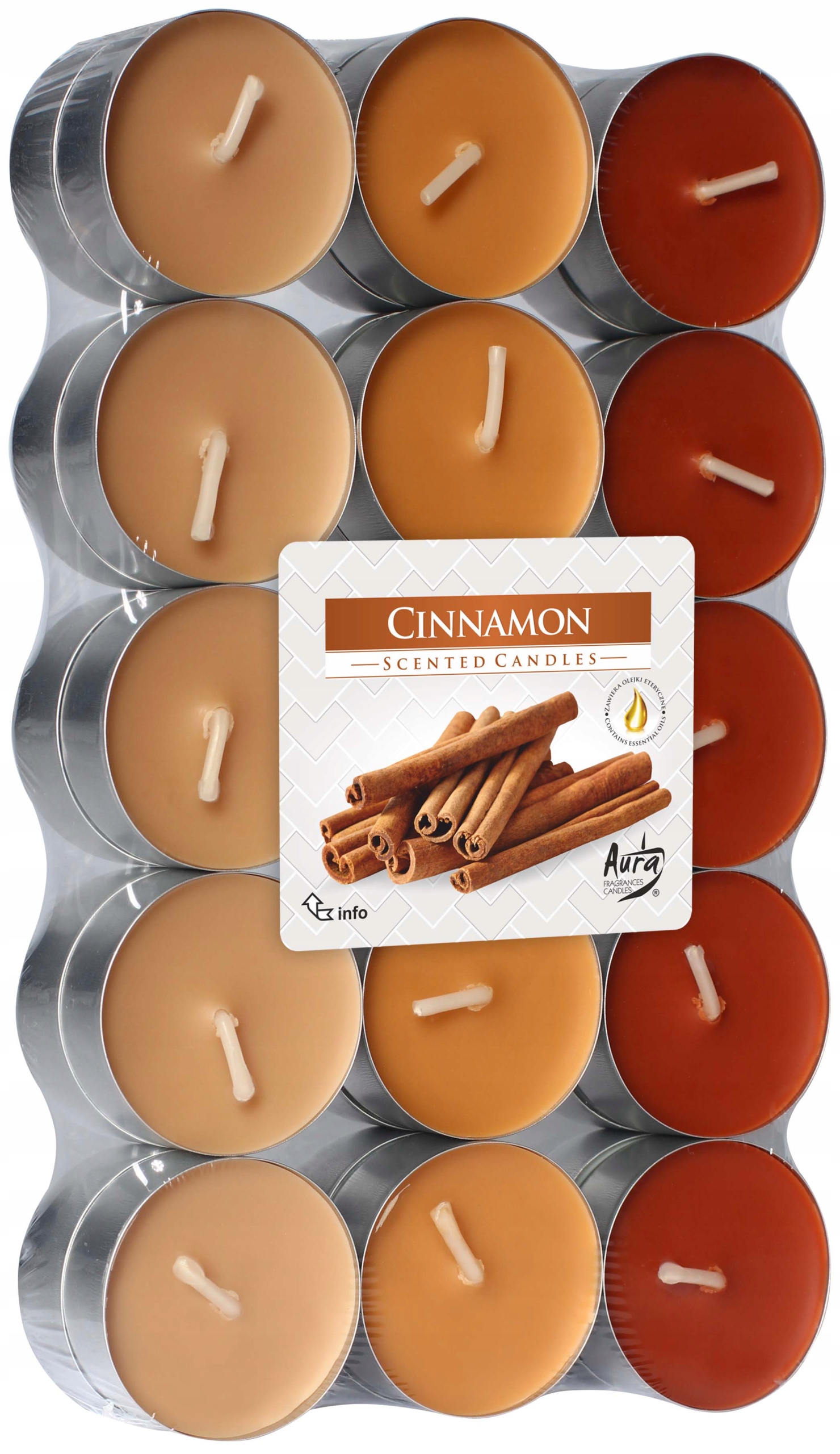 

Podgrzewacze zapachowe 30szt. Cynamon palenie 4h