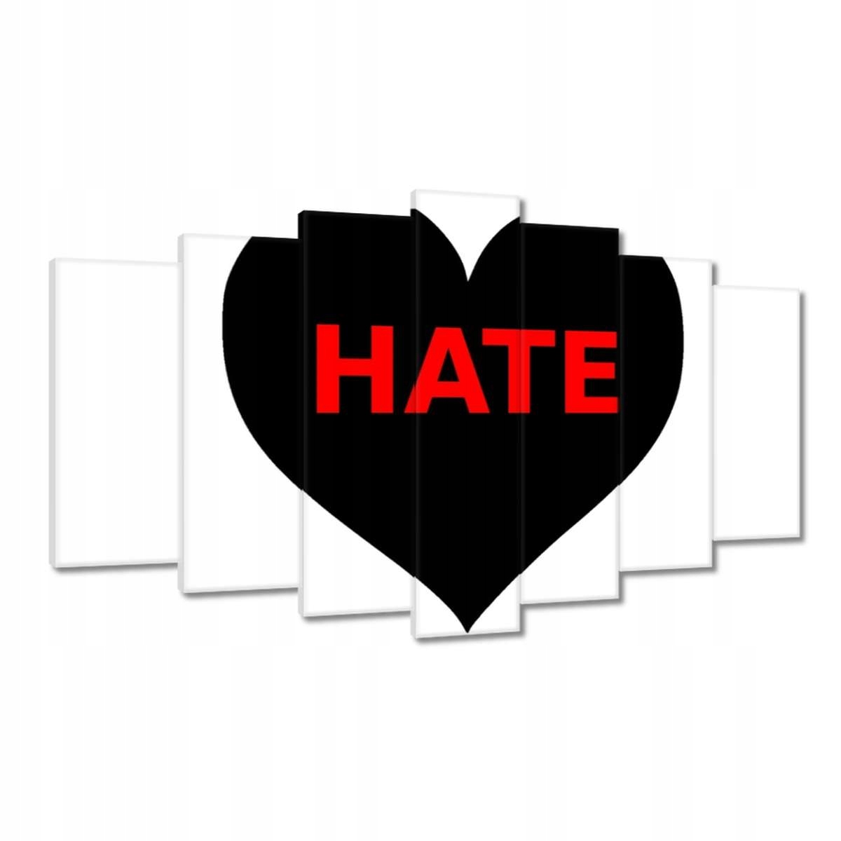 Obrazy 140x80 Černé srdíčko Hate
