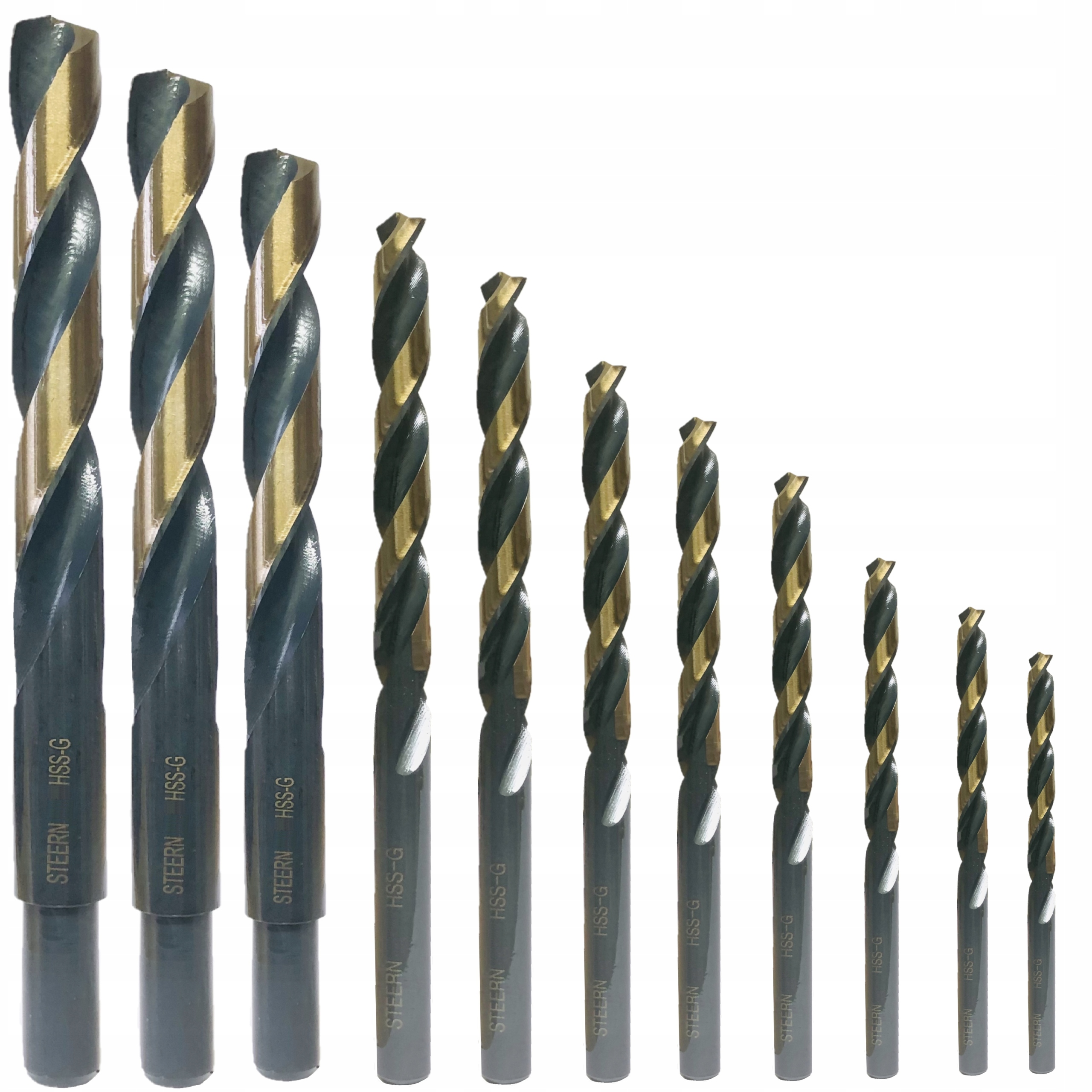 Steern Wiertła pod gwinty M3-M20 Zestaw Hss 2,5-17,5 mm