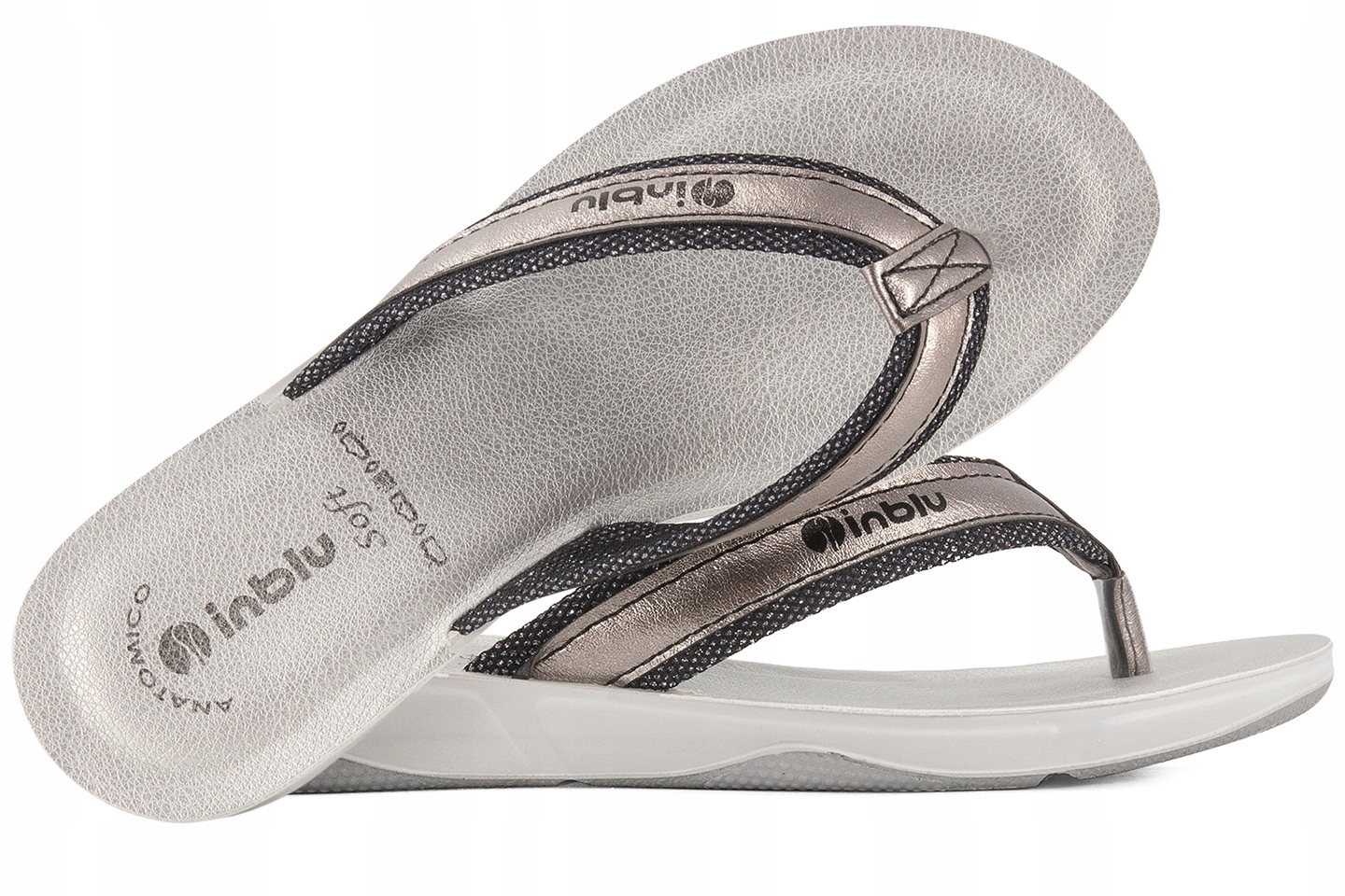 INBLU DD-13 JAPONKI SPORTOWE DAMSKIE KLAPKI czarne