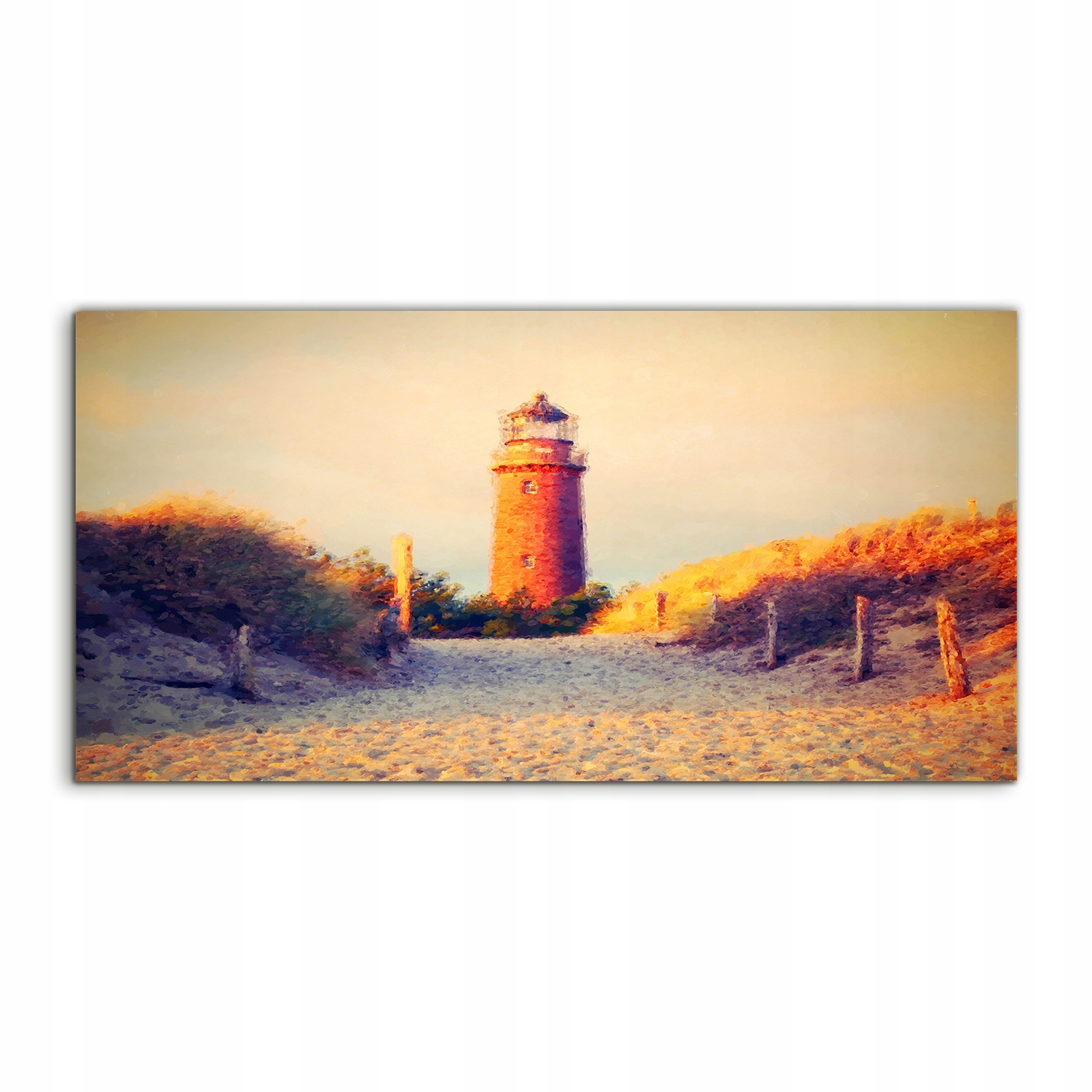 

Fotoobraz 120x60 na ścianę Latarnia Morska Piasek