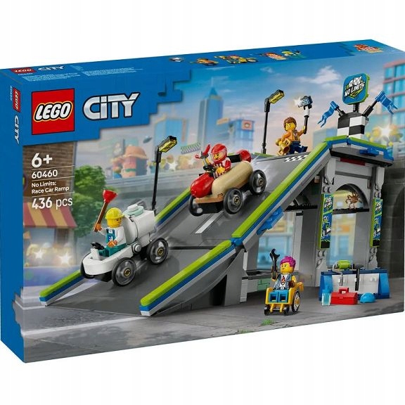Lego City Bez hranic: dráha s rampami pro závodní auta 60460
