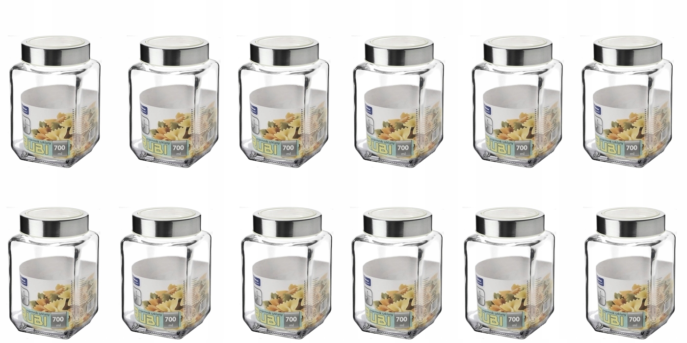 

Słoik Pojemnik Szklany Mąkę Cukier Rubi 12 x 700ml