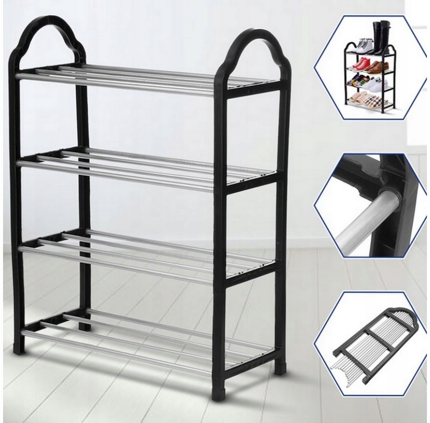 SZAFKA NA BUTY OBUWIE 4 POZIOMY REGAŁ ORGANIZER STOJAK PÓŁKA METALOWA Kod producenta SZAFKA NA BUTY OBUWIE STOJAK PÓŁKA REGAŁ T1