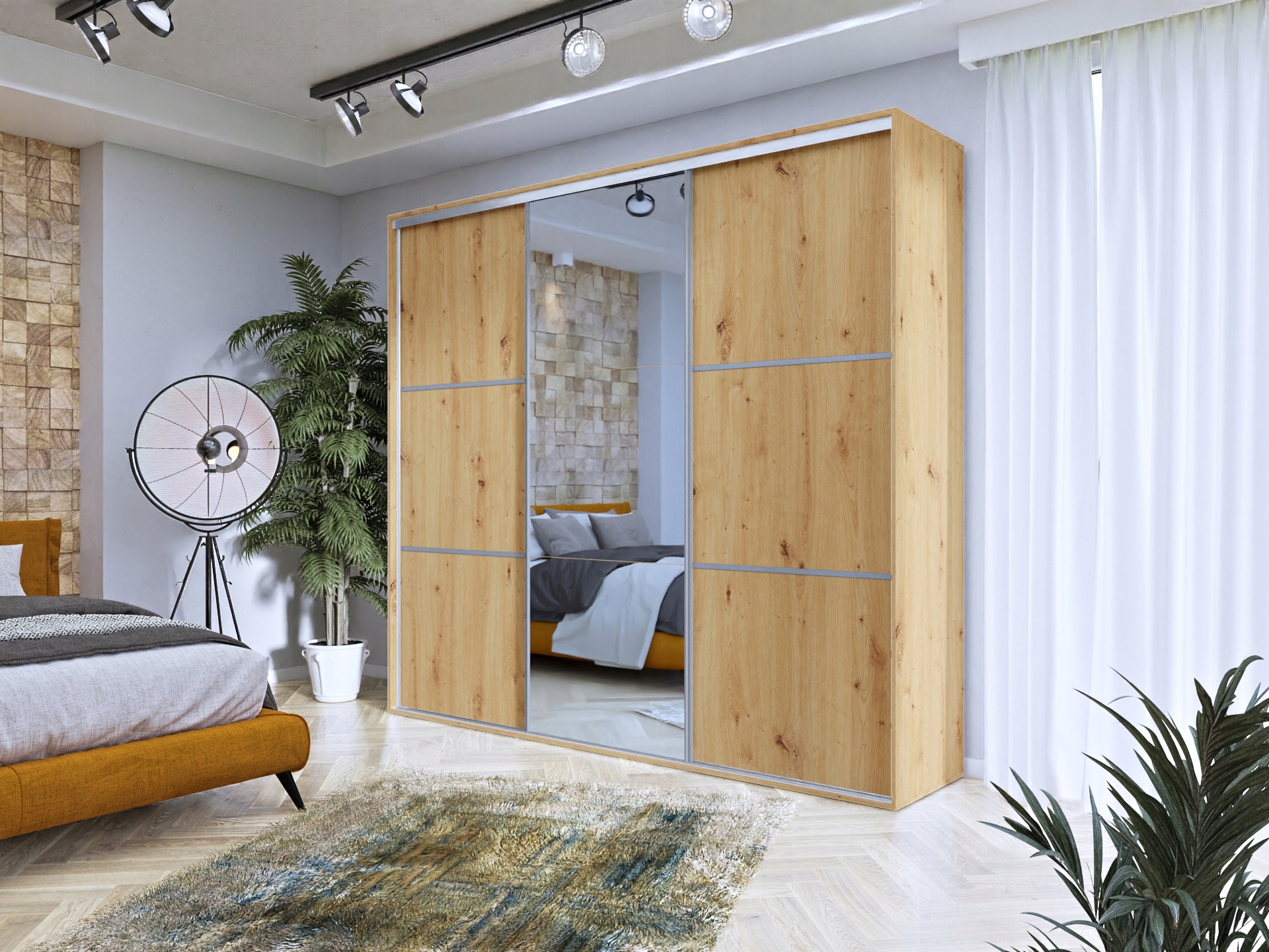 Wysoka Szafa Przesuwna 275cm Artisan Maxi h-245 cm Kolekcja x