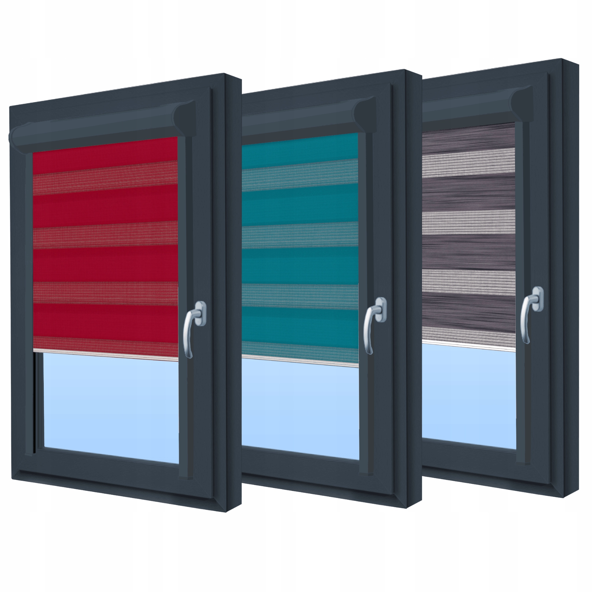 ROLETY ROLETA DZIEŃ NOC NA OKNO w Kasecie Antracyt VEGAS DEKRO