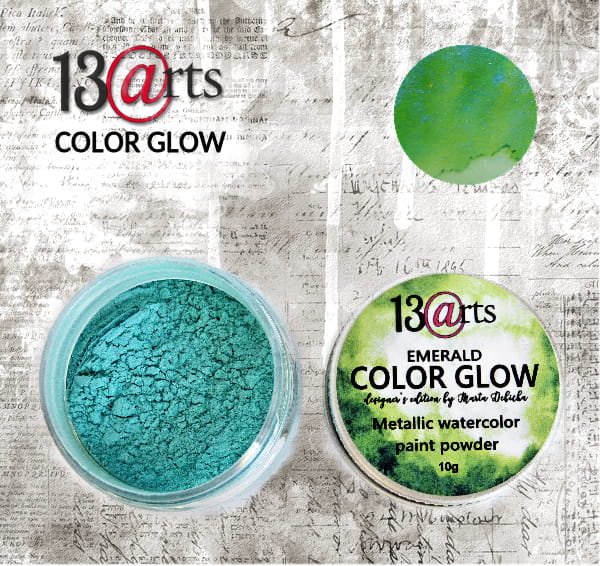 Farba akwarelowa w proszku Color Glow Emerald 10g.