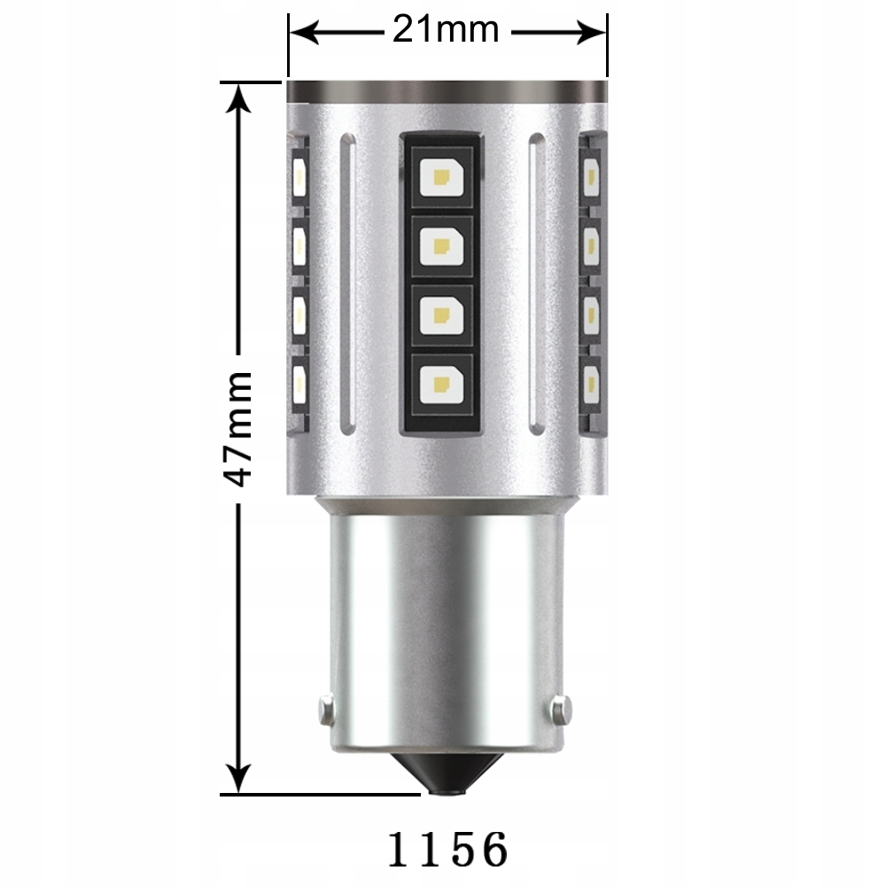 ŻARÓWKA LED P21W BA15S S2 24xSMD3838 2350LM ULTRA MOCNE CANBUS WSTECZNY DRL EAN (GTIN) 5905679870853