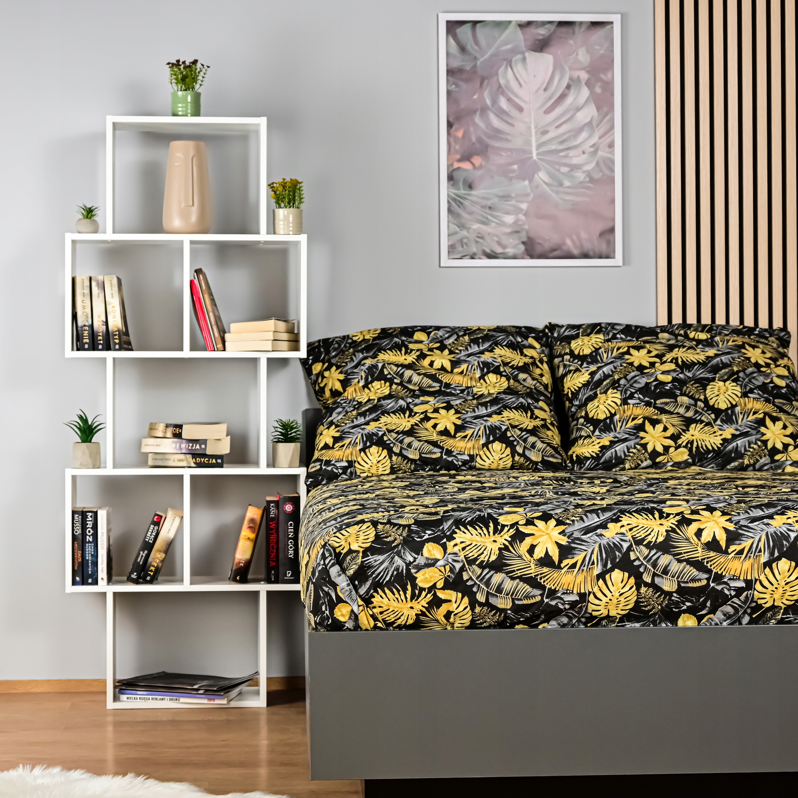 Półka regał wisząca ścienna TRIO na książki biała Kod producenta POLKA-TRIO-BIA-BIA