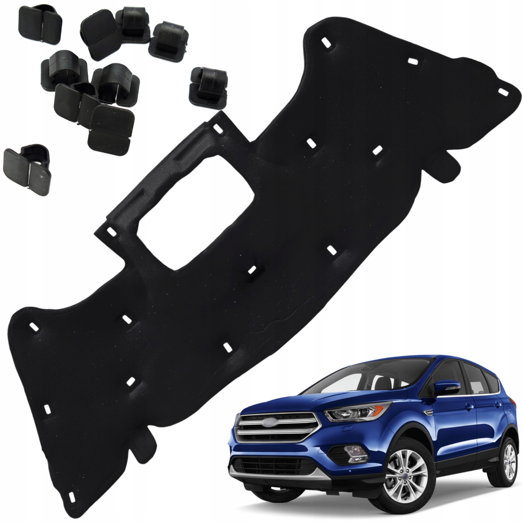 Tlumení hluku masky ztlumení komory Ford Kuga MK2 polift 16-19 sponky Hq