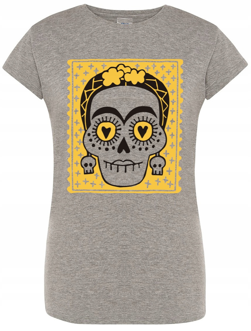 

T-Shirt nadruk Czaszka Día de Muertos r.S